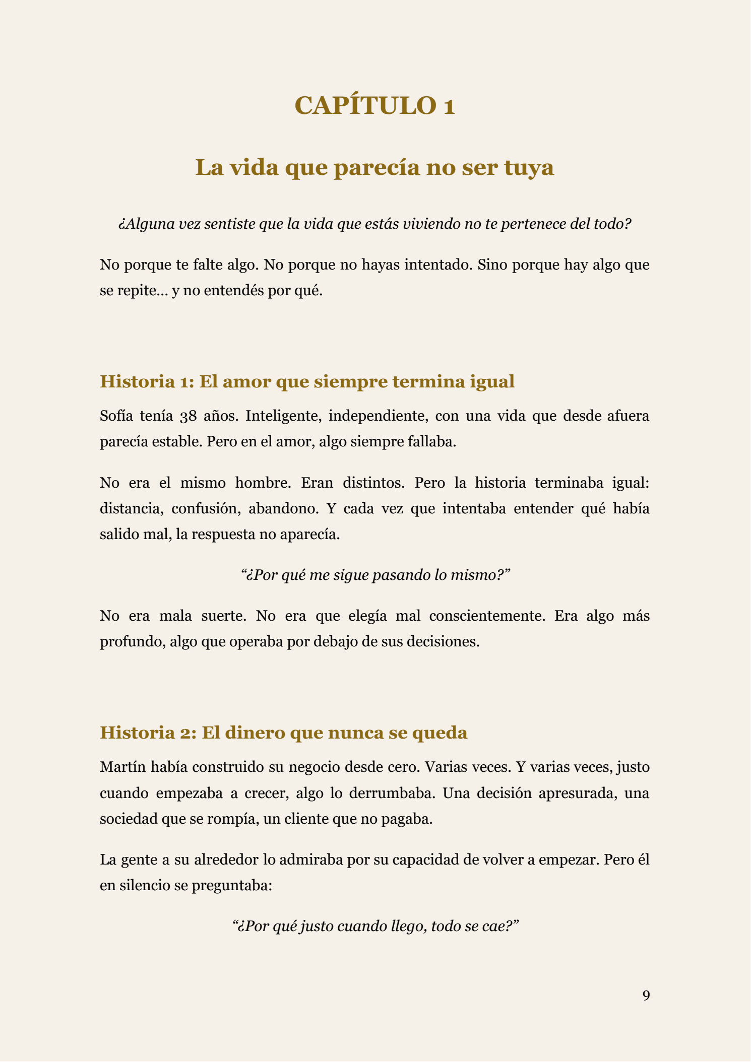 Página del Capítulo 1 del ebook El Guión Invisible