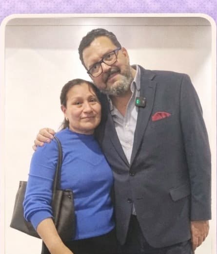 Fernando Sánchez junto a Eliana Rivadineira